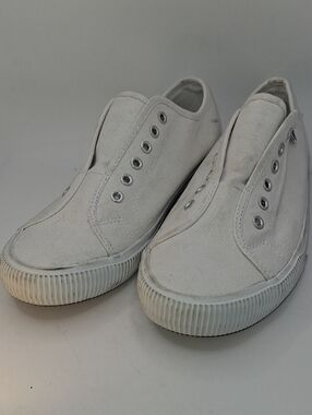 Hurley White Slip-On Canvas Sneakers